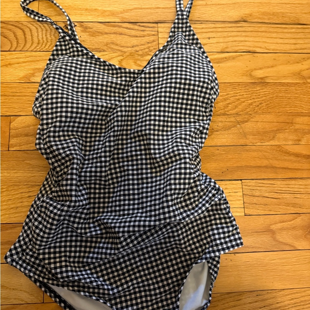 Kona Sol Black and White Ginghamβ Swimsuit